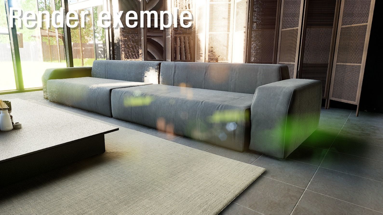 Y2 Modern Sofa 1 Free 3D model_9