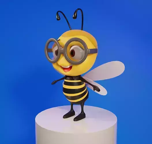 3D Friendly Bee Character Mascot 3D model