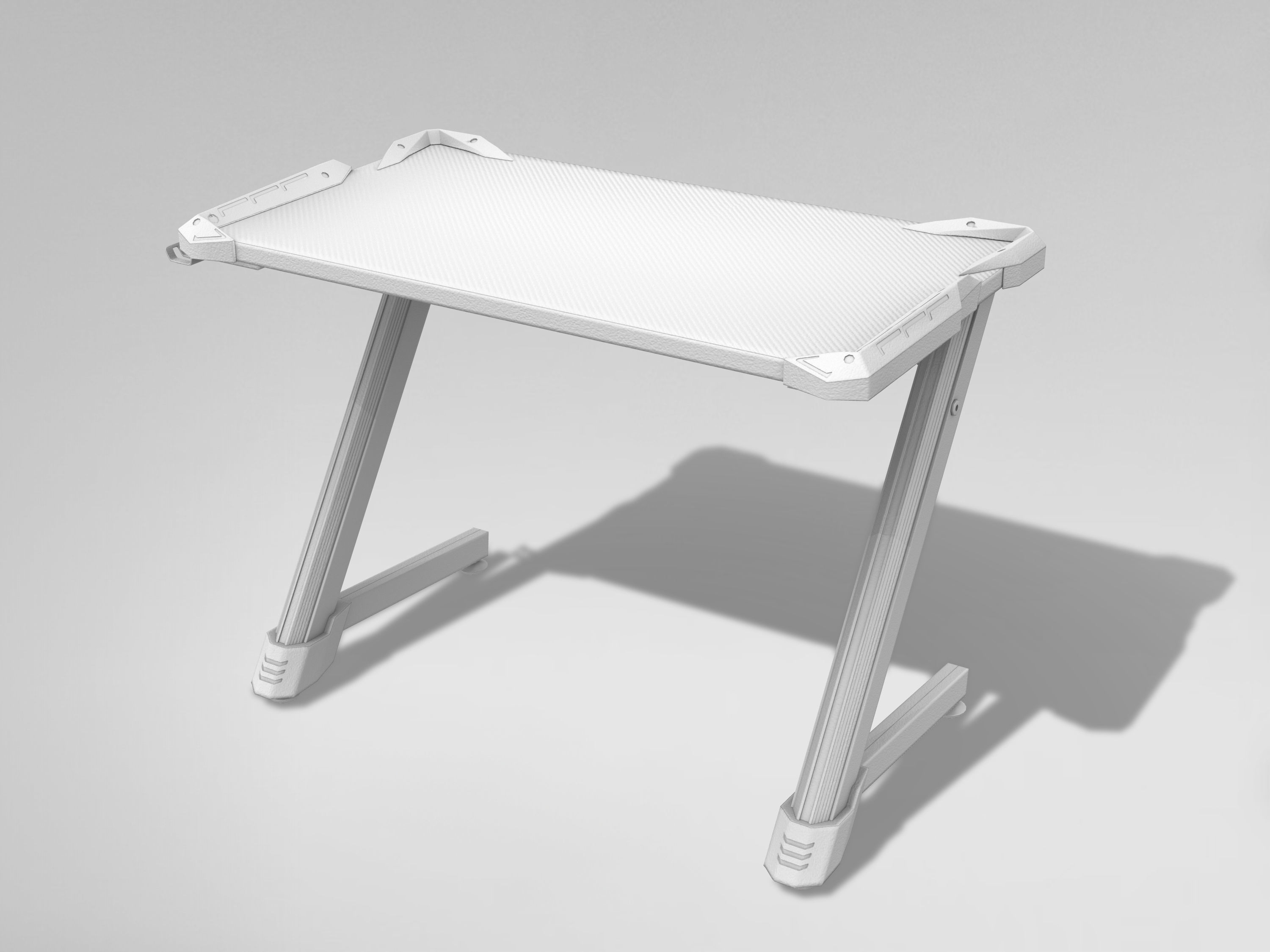 Gaming Desk Low-poly 3D model_5