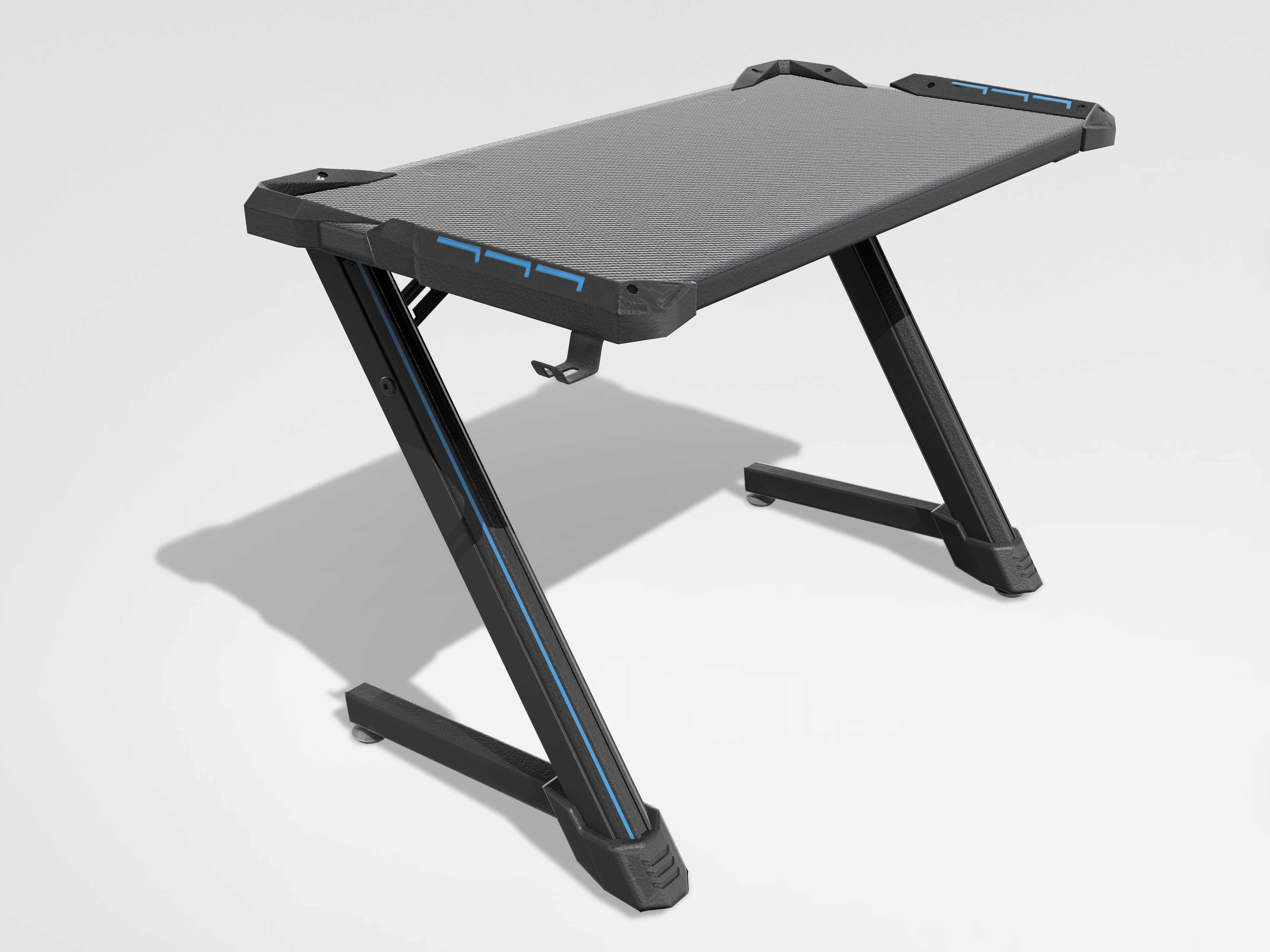 Gaming Desk Low-poly 3D model_2
