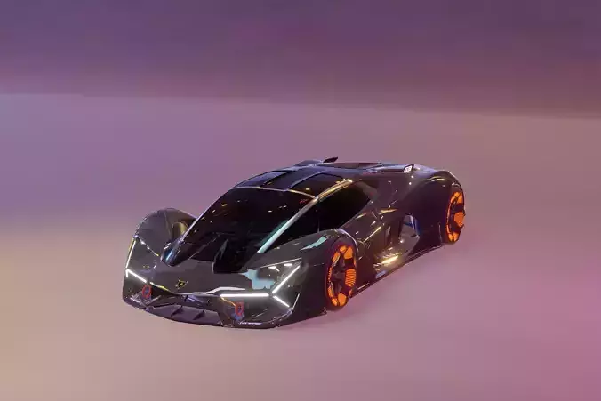 black Car 3D Blender File 3D model 3D model