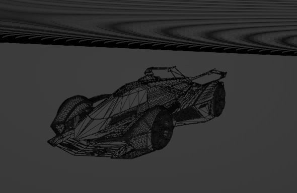 green Car 3D Blender File 3D model 3D model Low-poly 3D model_4