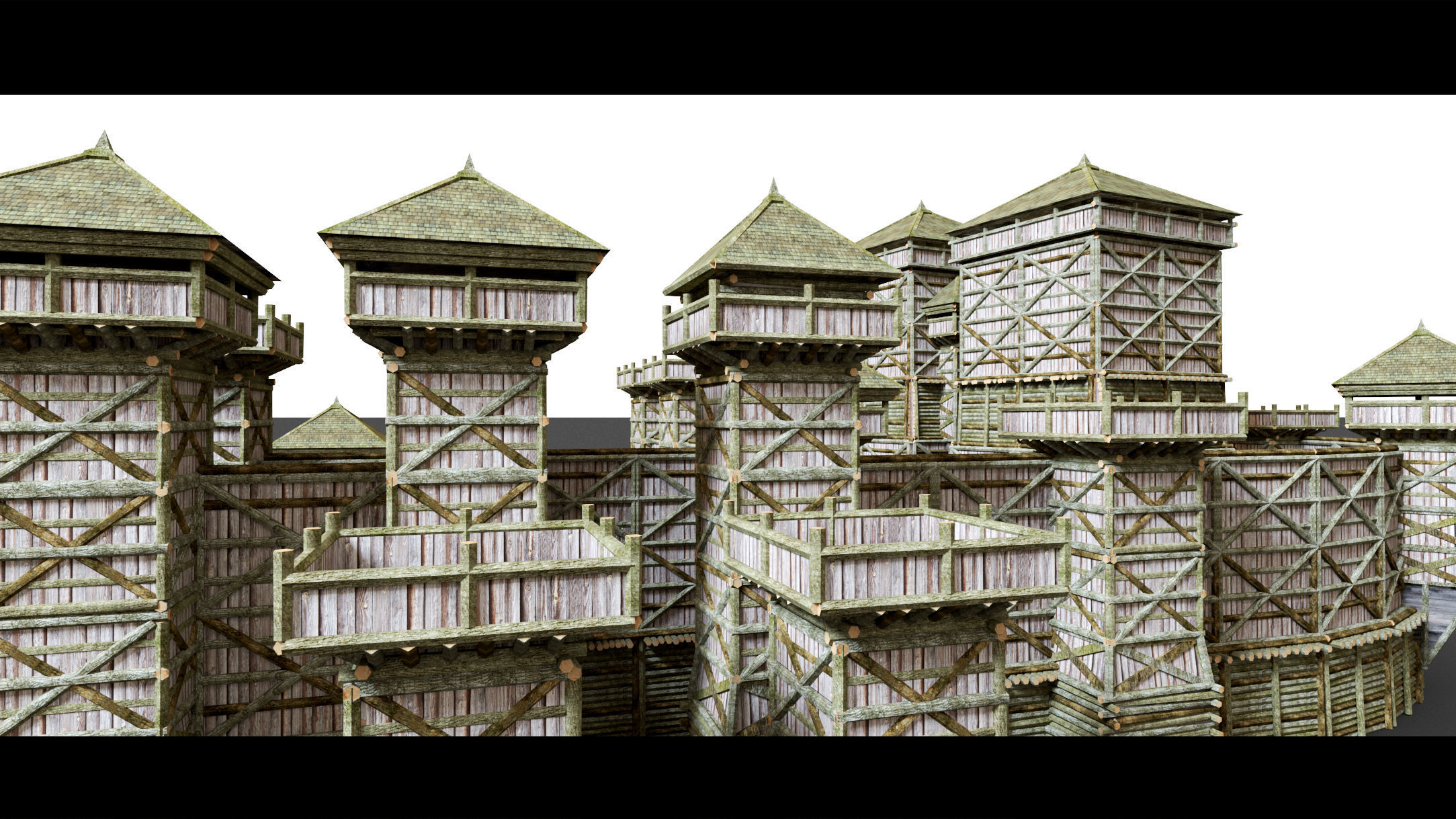 Wooden Castle- 3d Model 3D model_2
