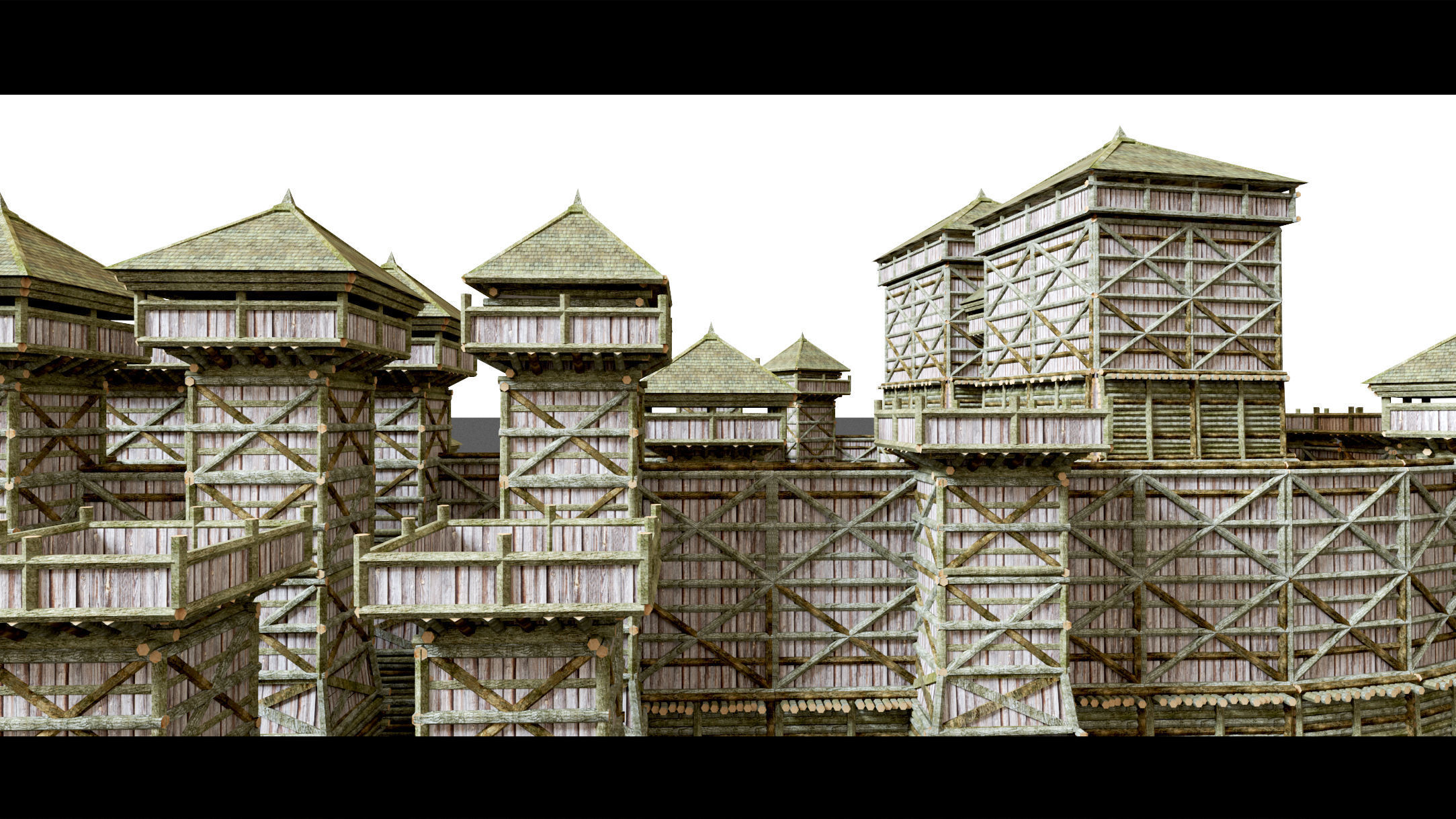 Wooden Castle- 3d Model 3D model_1