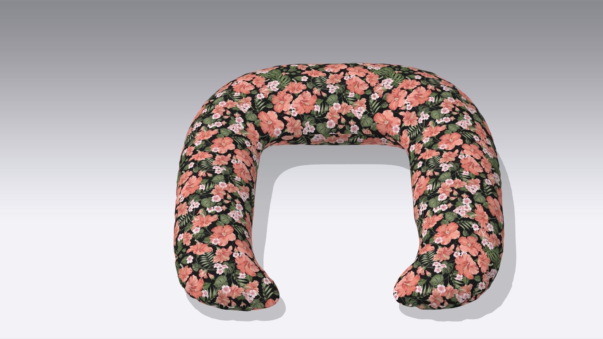 Travel Pillow Low-poly 3D model_3