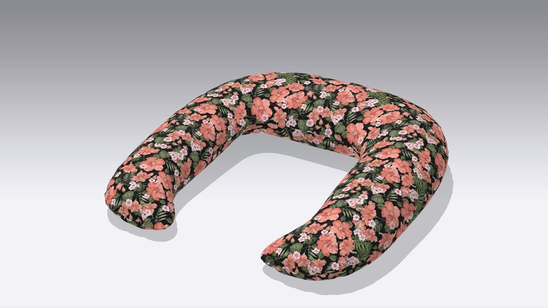 Travel Pillow Low-poly 3D model_5