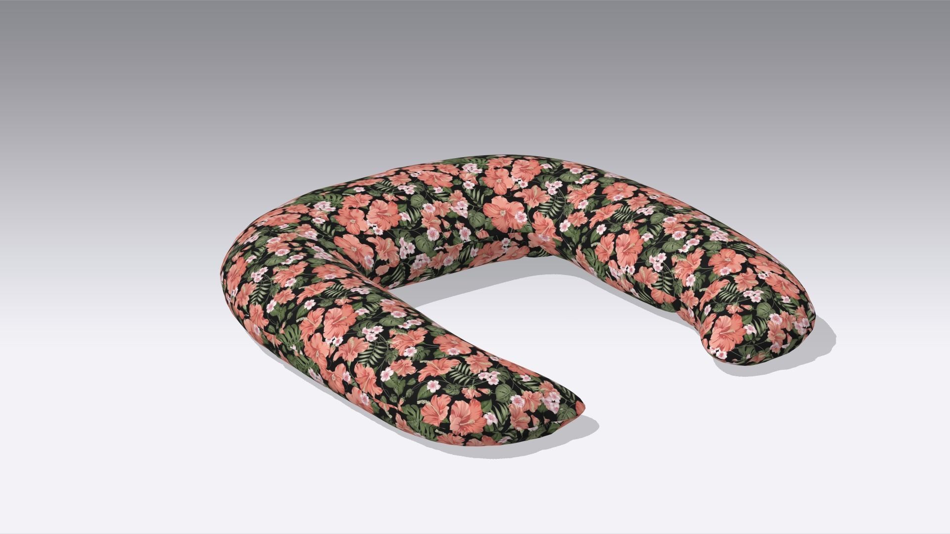 Travel Pillow Low-poly 3D model_4