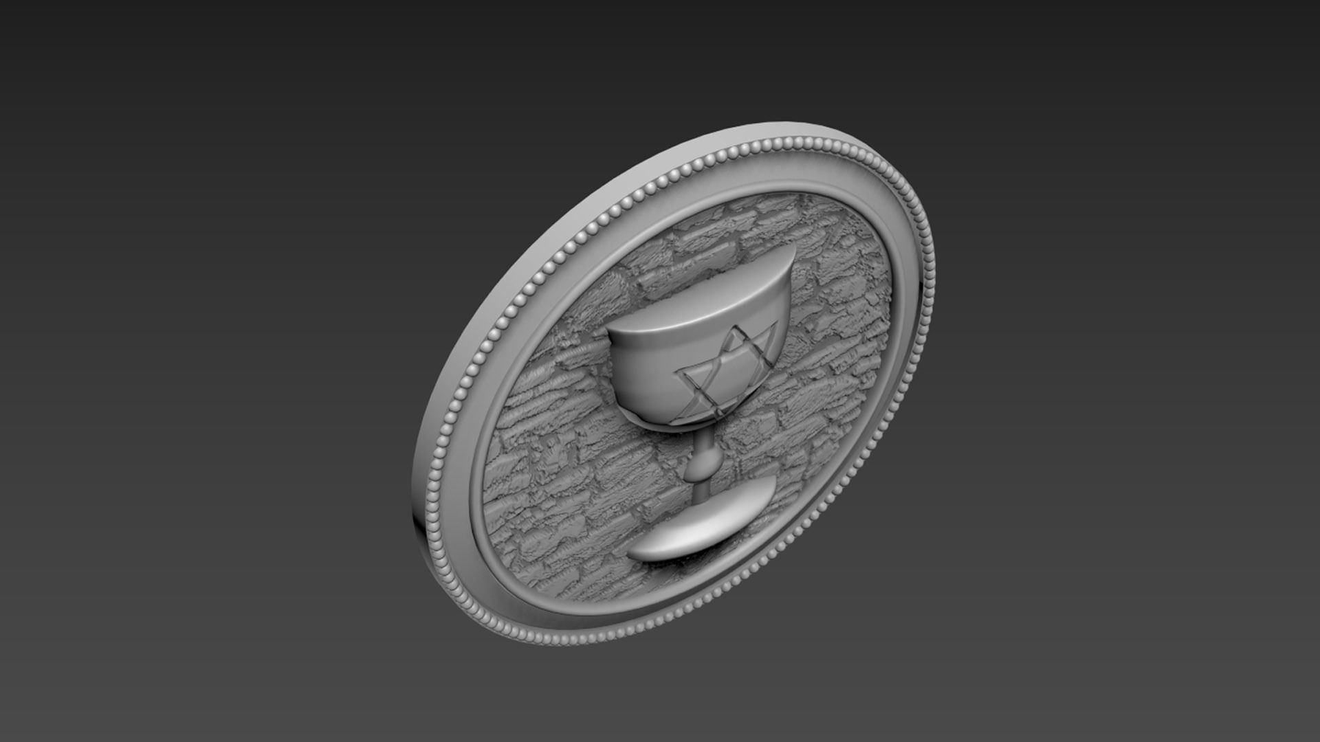 Holy Grail Bas-Relief 3D model_1