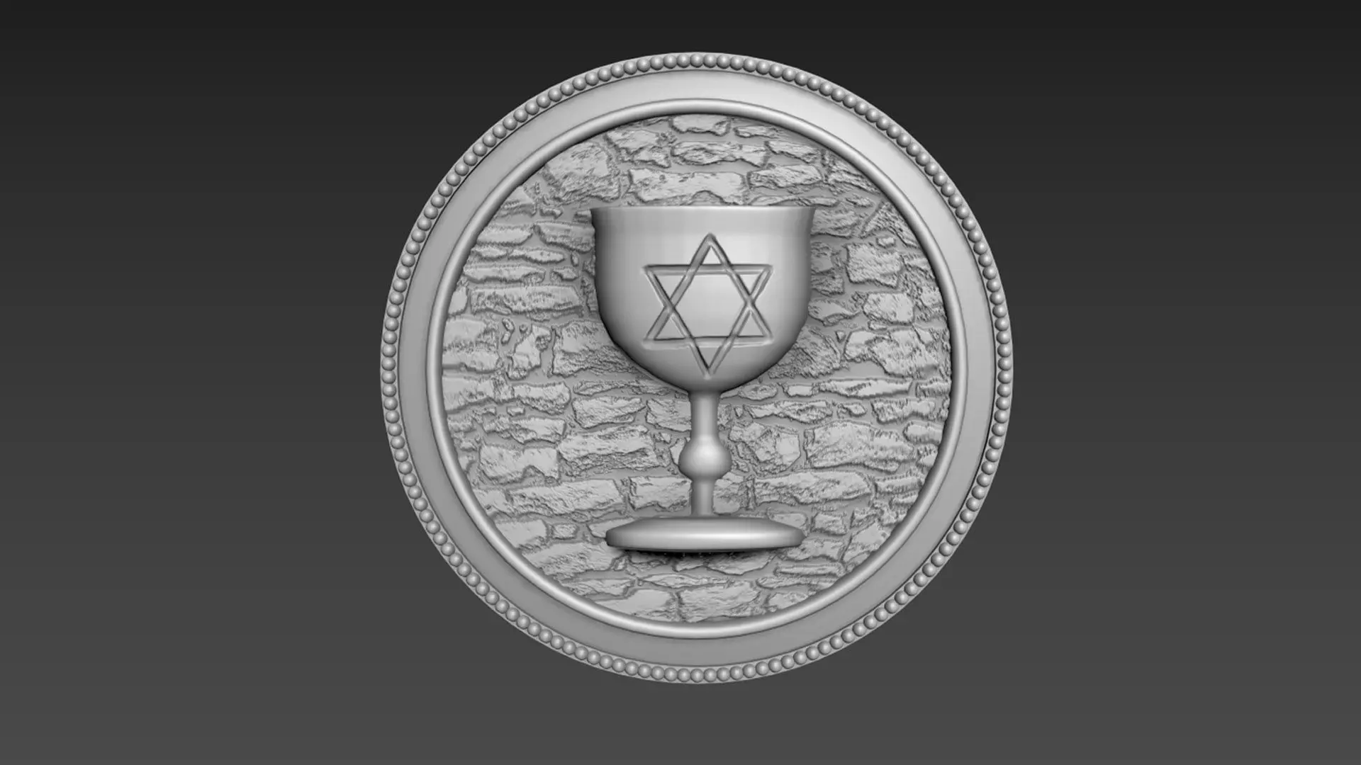 Holy Grail Bas-Relief 3D model_0