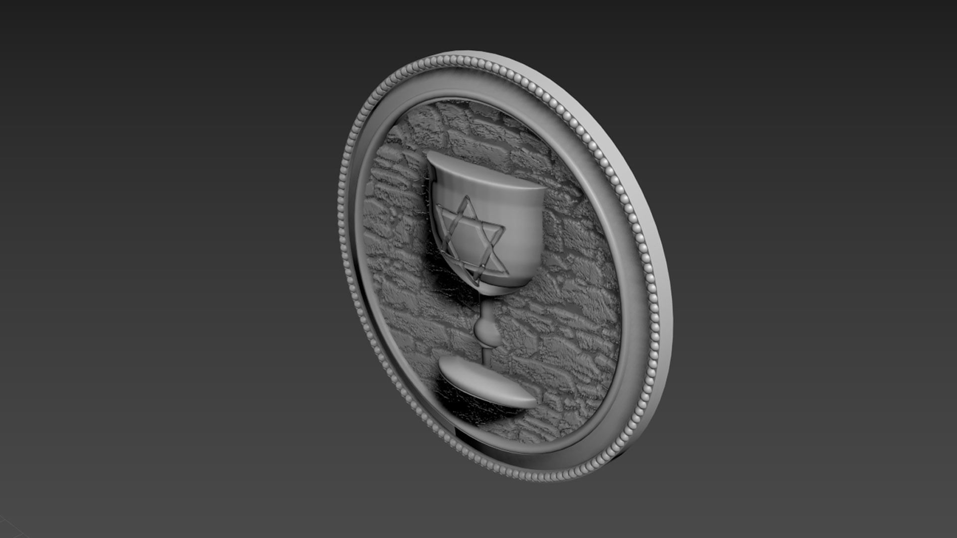 Holy Grail Bas-Relief 3D model_9
