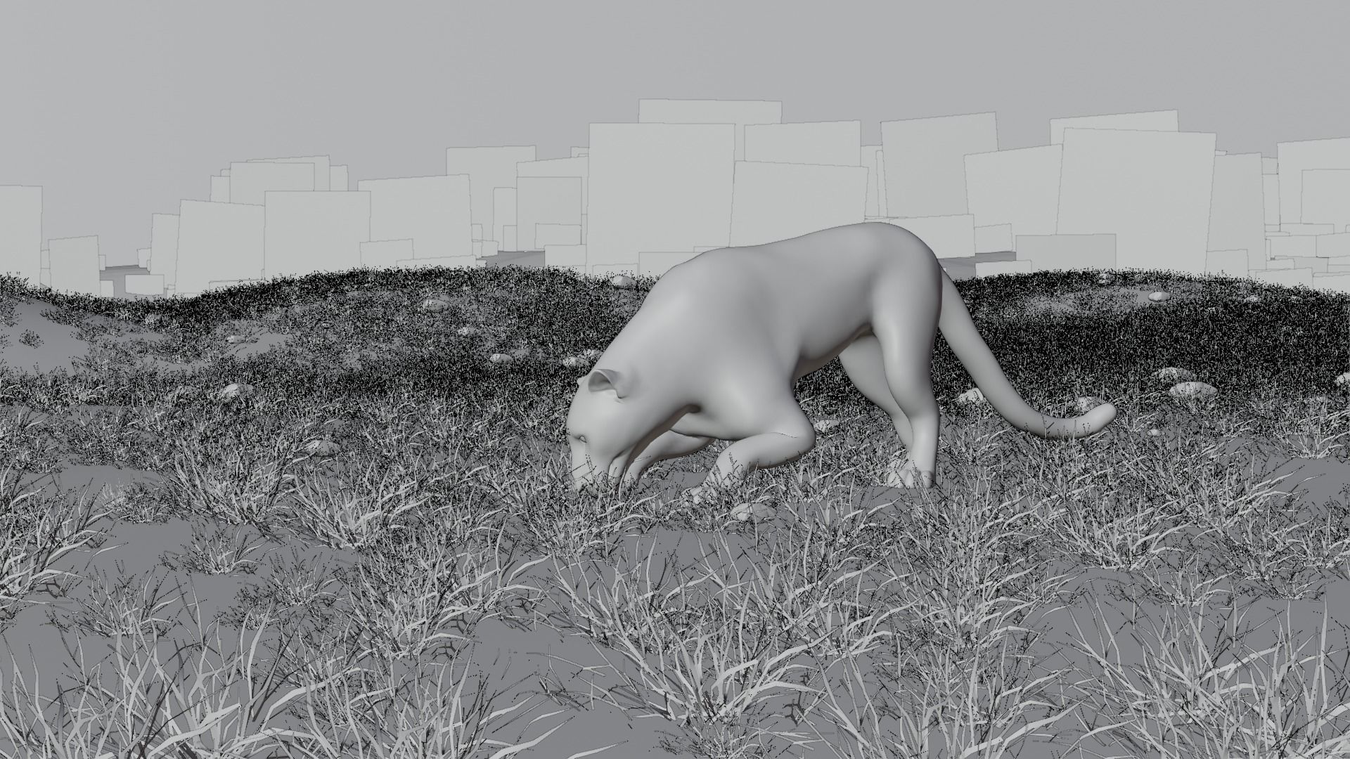 Leopard Animated Low-poly 3D model_16