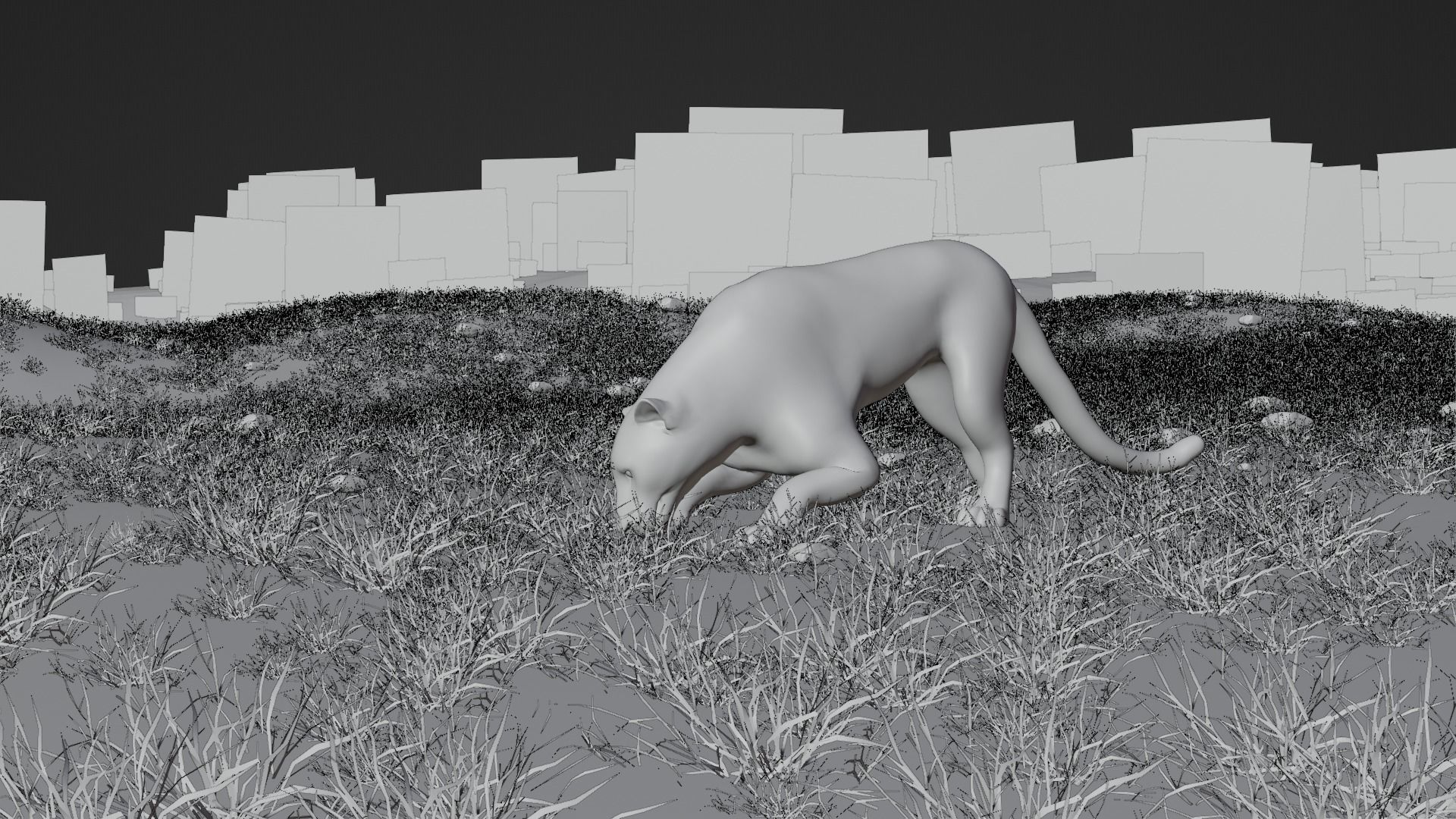 Leopard Animated Low-poly 3D model_15