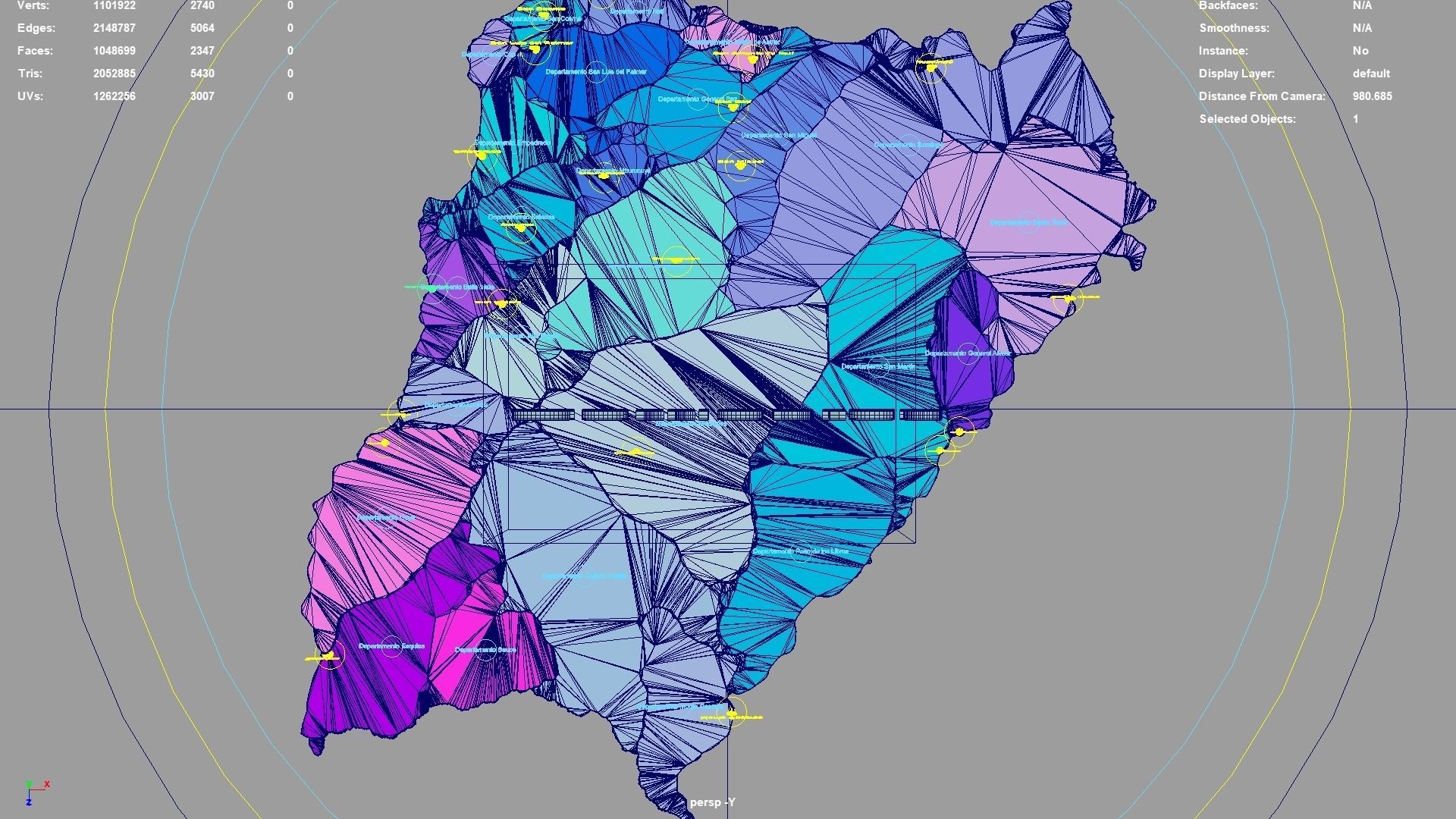 Corrientes  Argentina map region geography political geographic 3D model_4