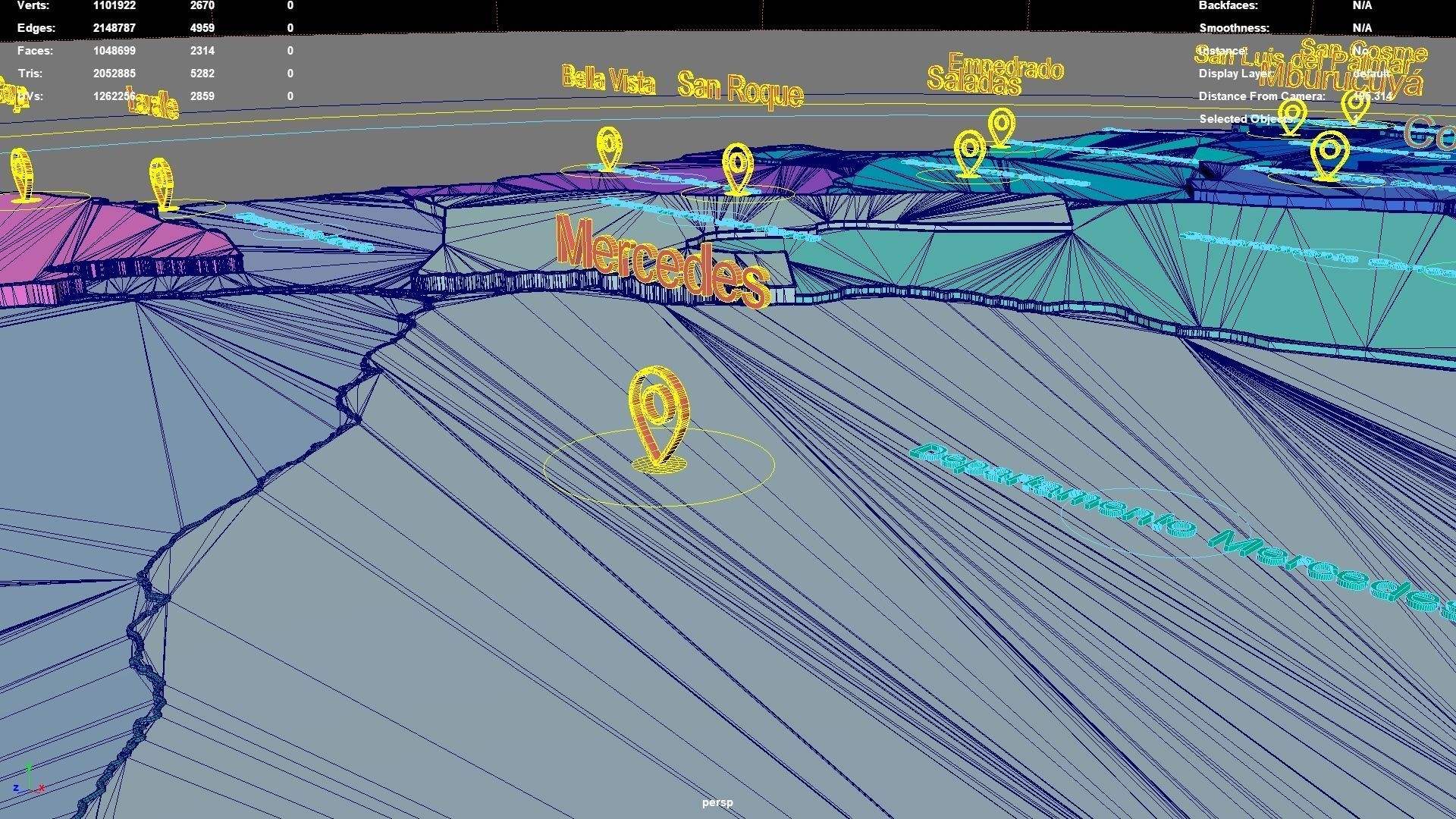 Corrientes  Argentina map region geography political geographic 3D model_8