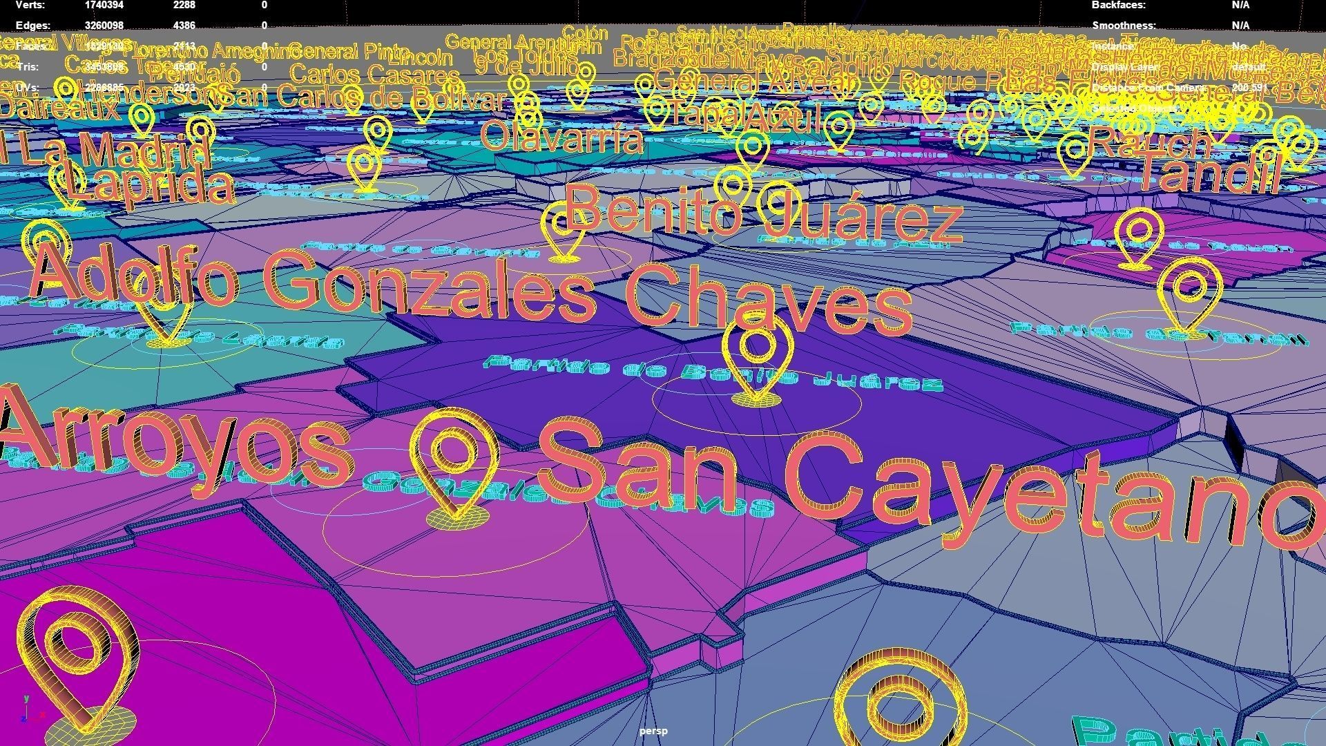 Buenos Aires  Argentina map region geography political 3D model_6