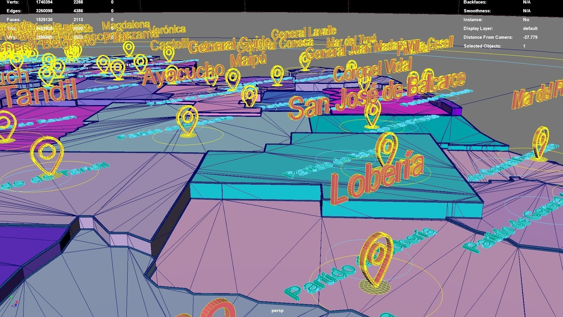 Buenos Aires  Argentina map region geography political 3D model_7