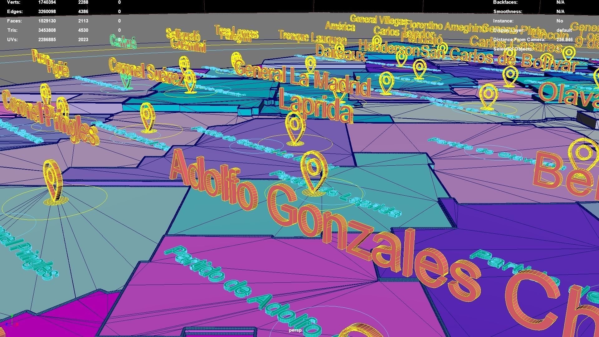 Buenos Aires  Argentina map region geography political 3D model_8