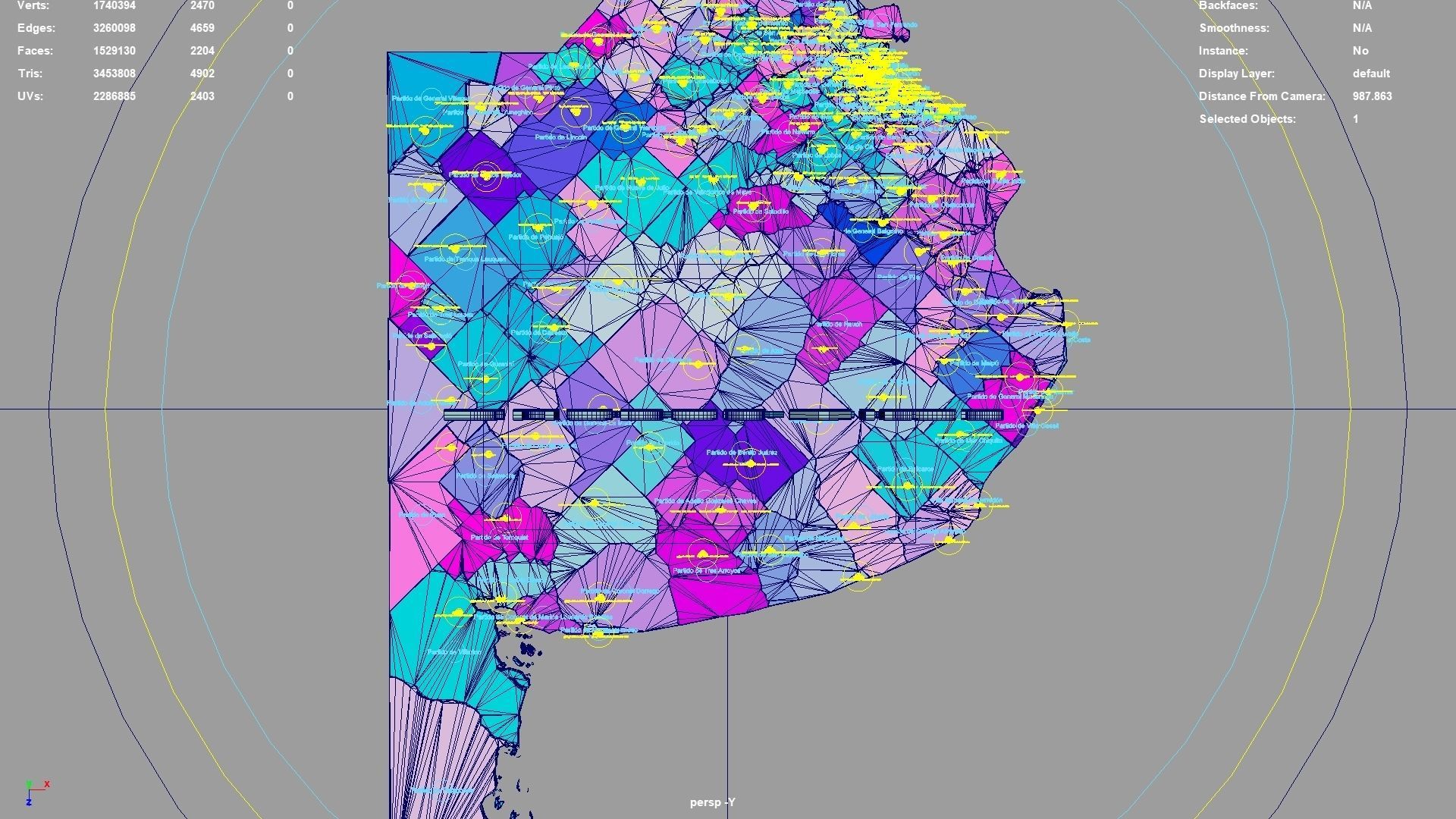 Buenos Aires  Argentina map region geography political 3D model_4