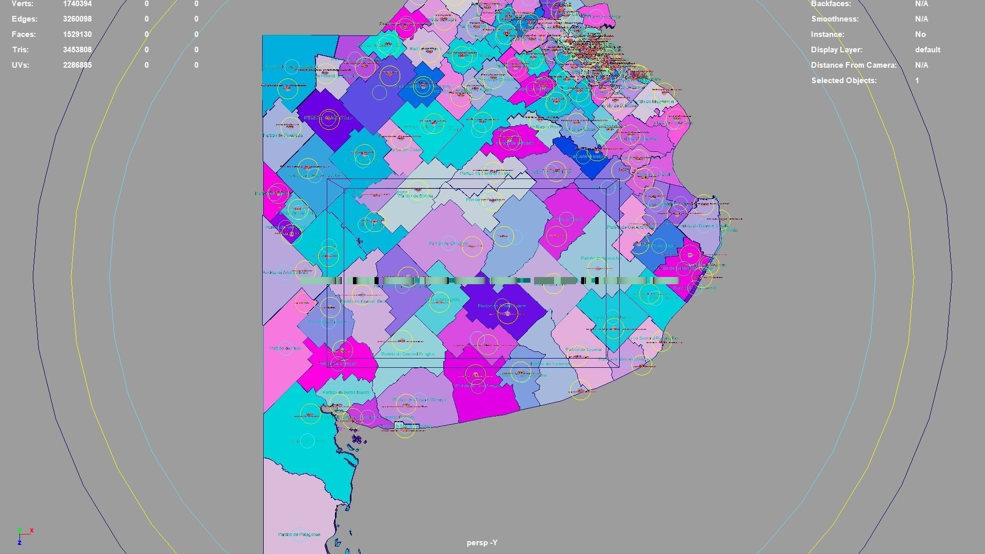 Buenos Aires  Argentina map region geography political 3D model_1