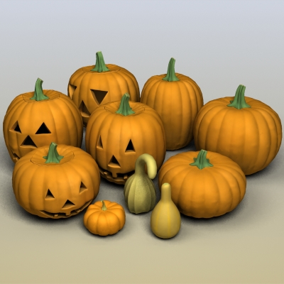 Pumpkins 3D model_1