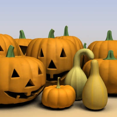 Pumpkins 3D model_2