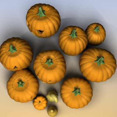 Pumpkins 3D model_7