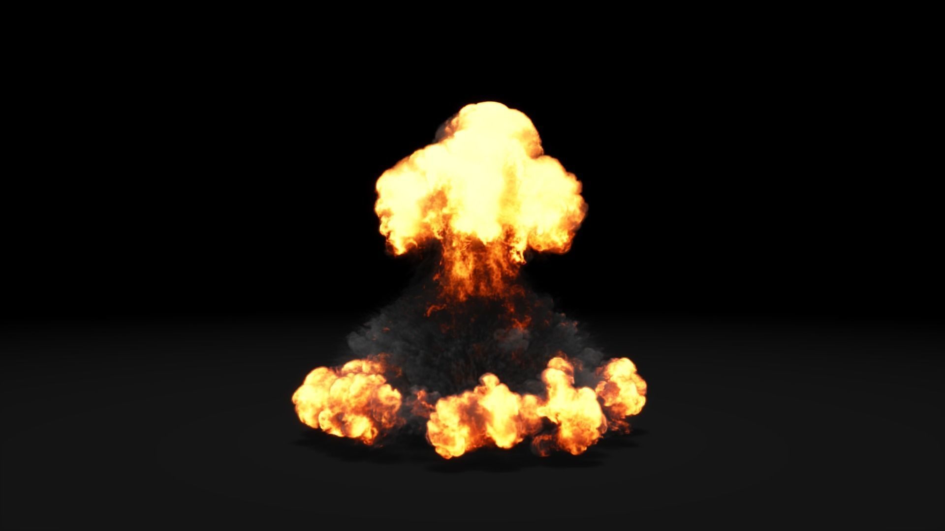 Low Poly Explosions Pack - vdb animated 3D model_37