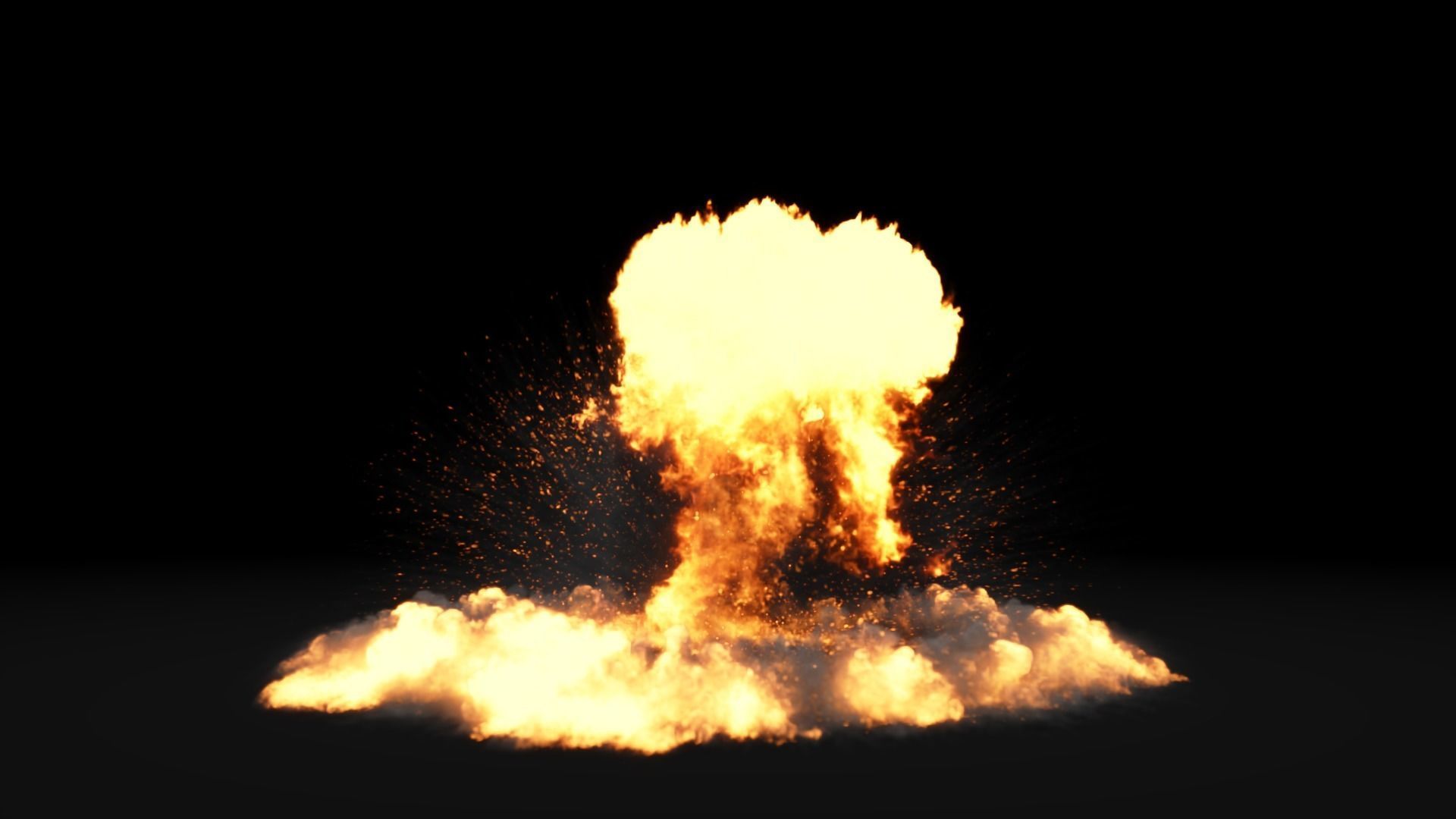 Low Poly Explosions Pack - vdb animated 3D model_18