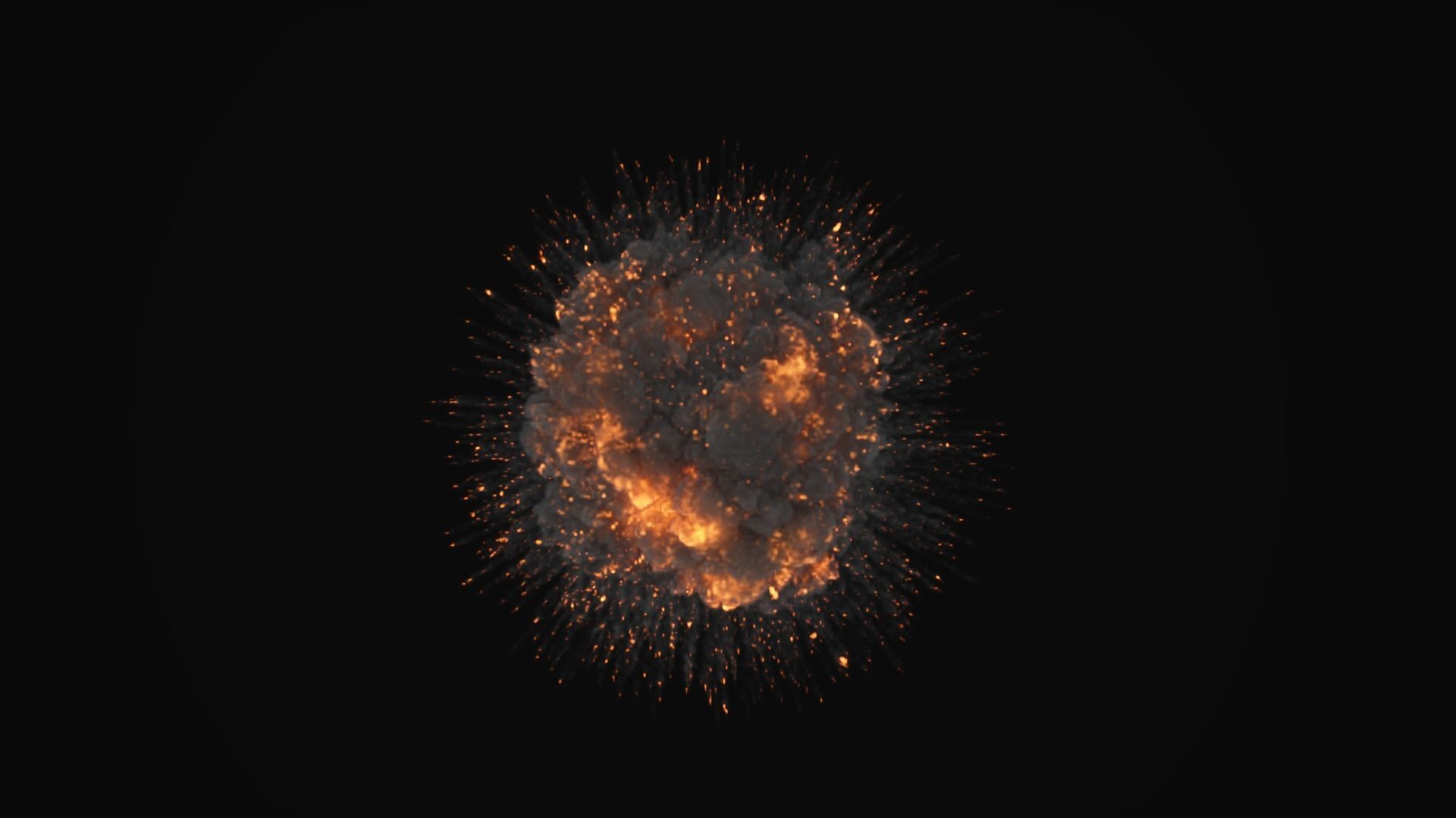Low Poly Explosions Pack - vdb animated 3D model_57