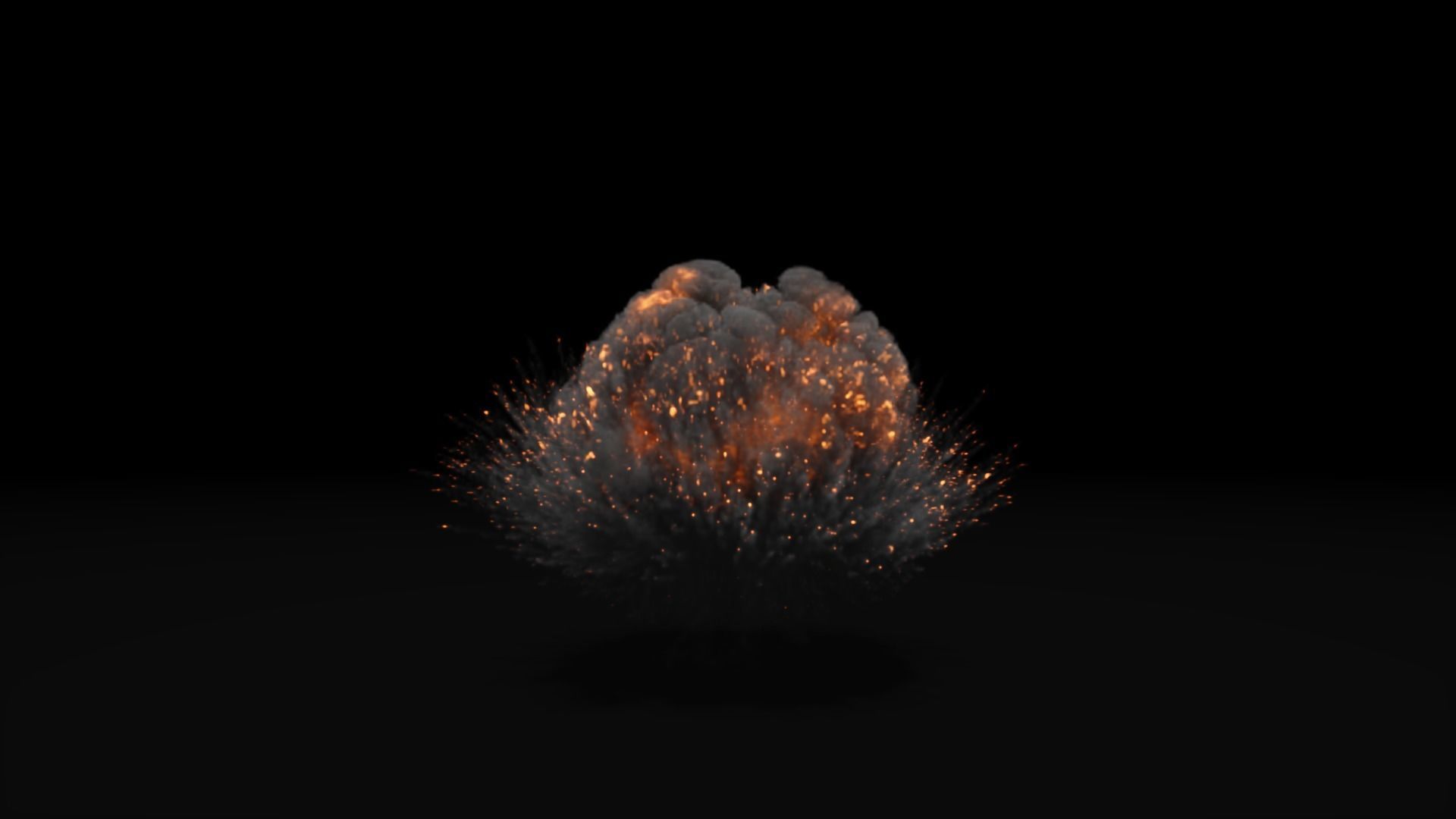 Low Poly Explosions Pack - vdb animated 3D model_53