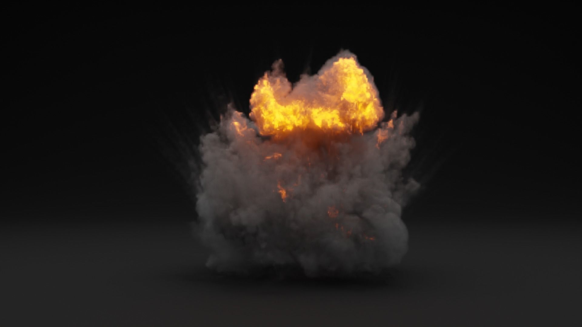 Low Poly Explosions Pack - vdb animated 3D model_52