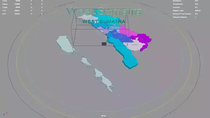 West Sumatra  Sumatra  Indonesia map region geography political