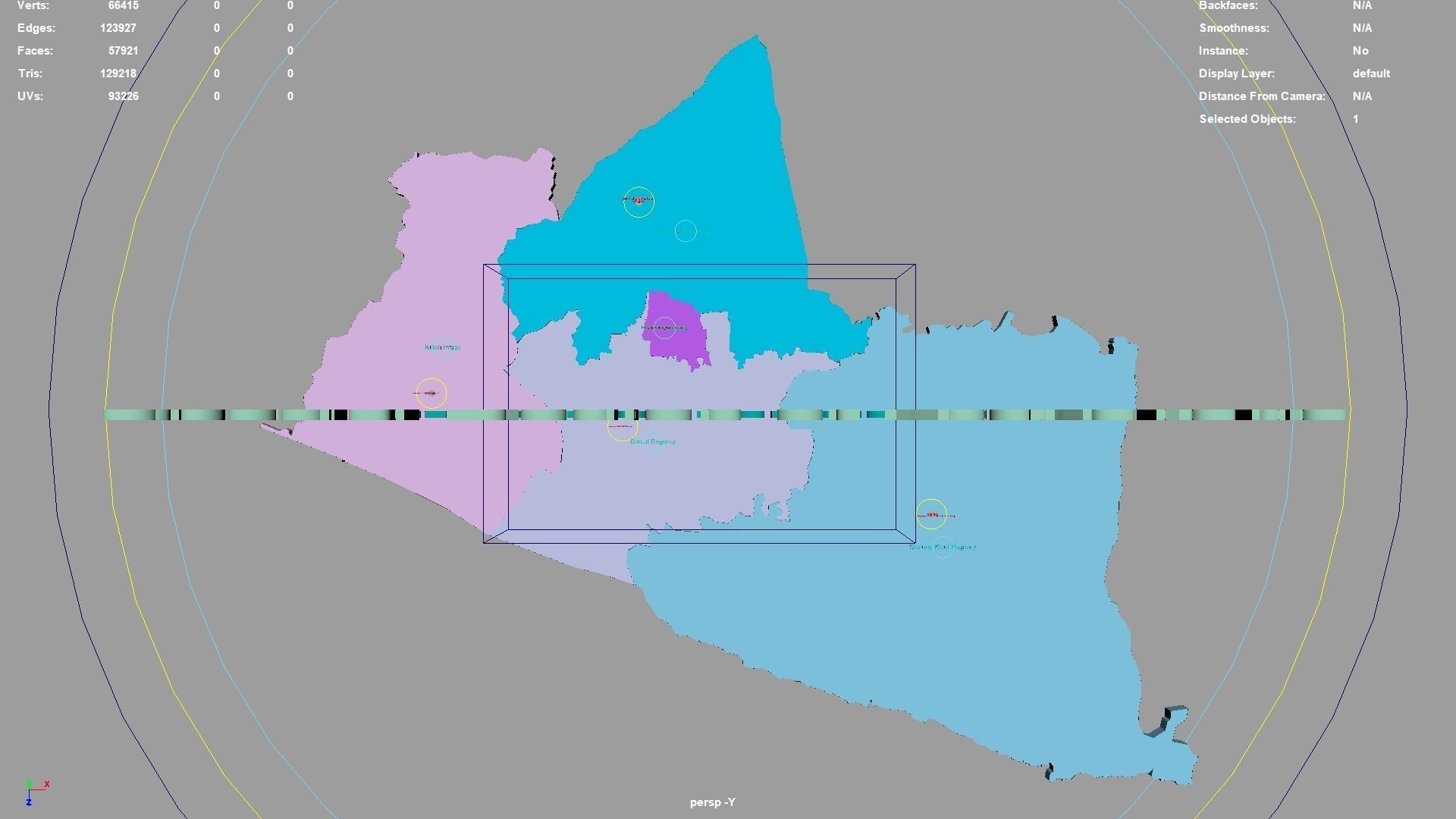 Special Region of Yogyakarta  Java  Indonesia map region 3D model_1