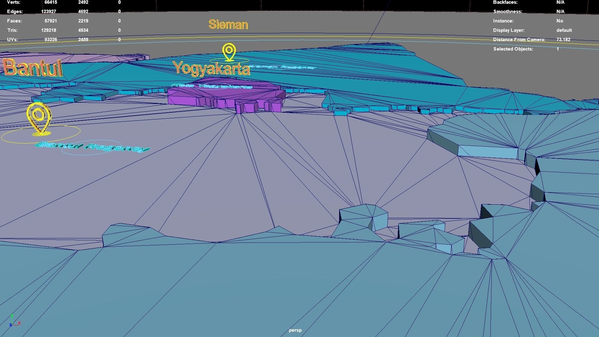 Special Region of Yogyakarta  Java  Indonesia map region 3D model_6