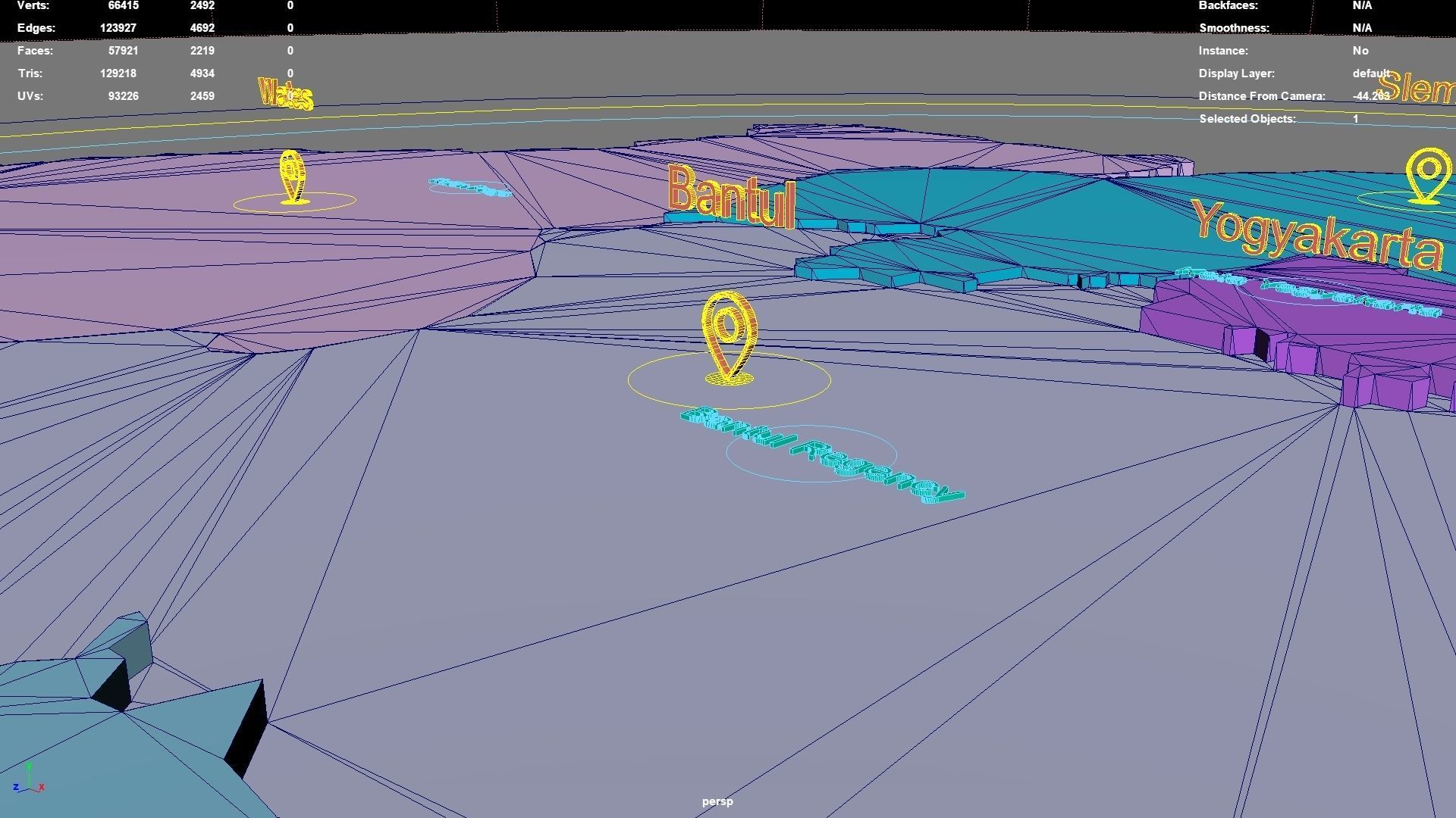 Special Region of Yogyakarta  Java  Indonesia map region 3D model_8