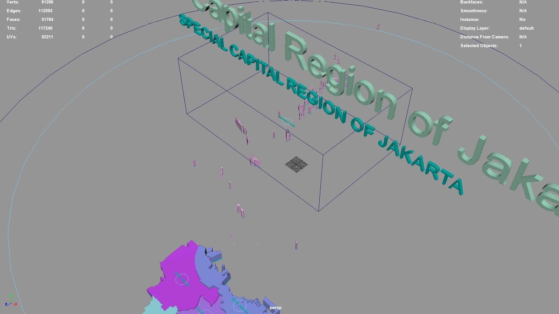 Special Capital Region of Jakarta  Java  Indonesia map region 3D model_2