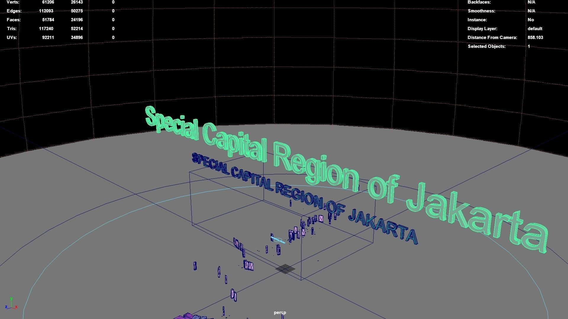 Special Capital Region of Jakarta  Java  Indonesia map region 3D model_8