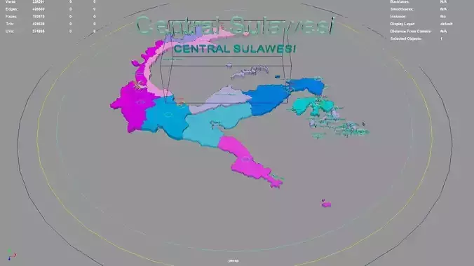 Central Sulawesi  Sulawesi  Indonesia map region geography