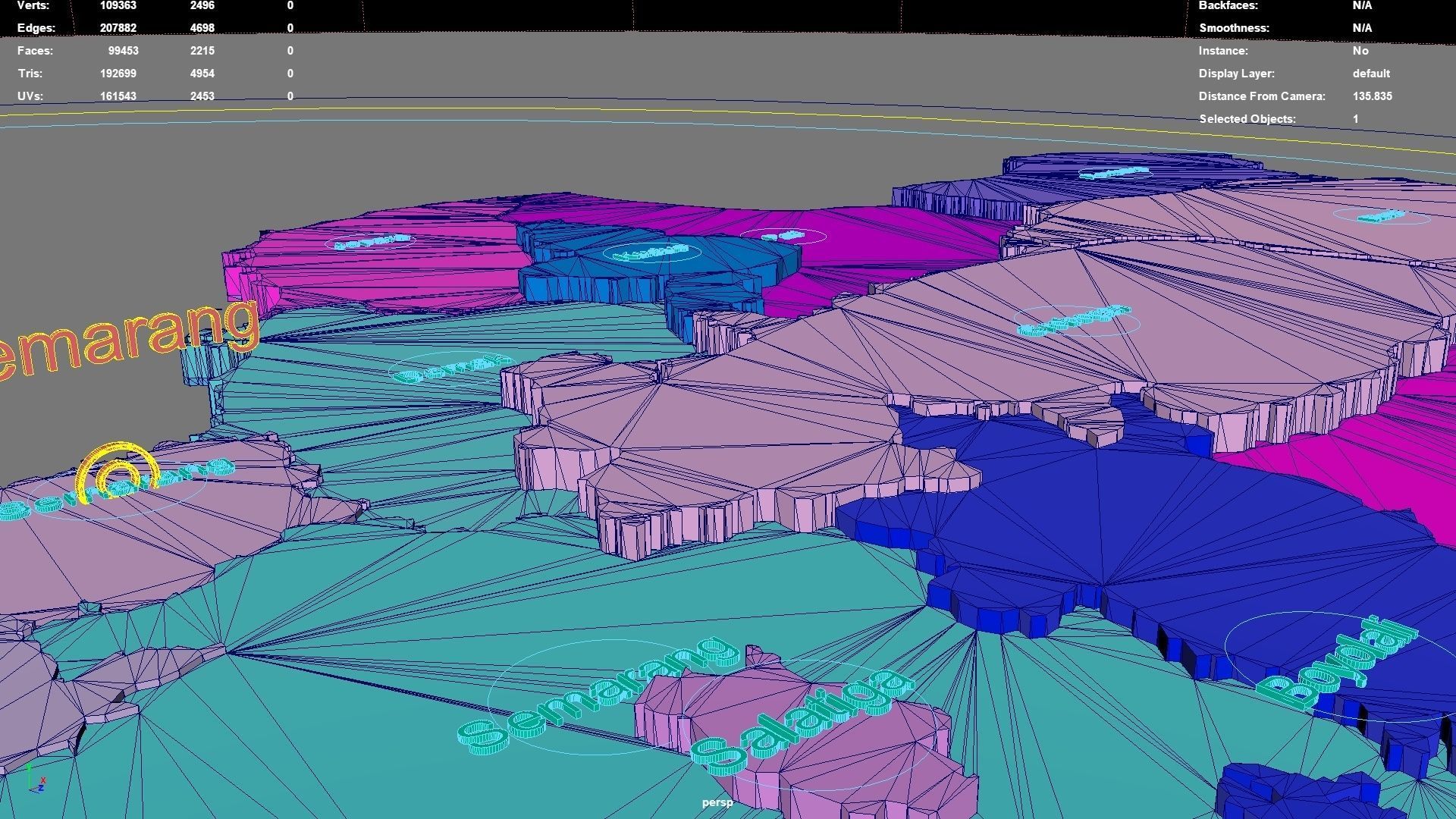 Central Java  Java  Indonesia map region geography political 3D model_7