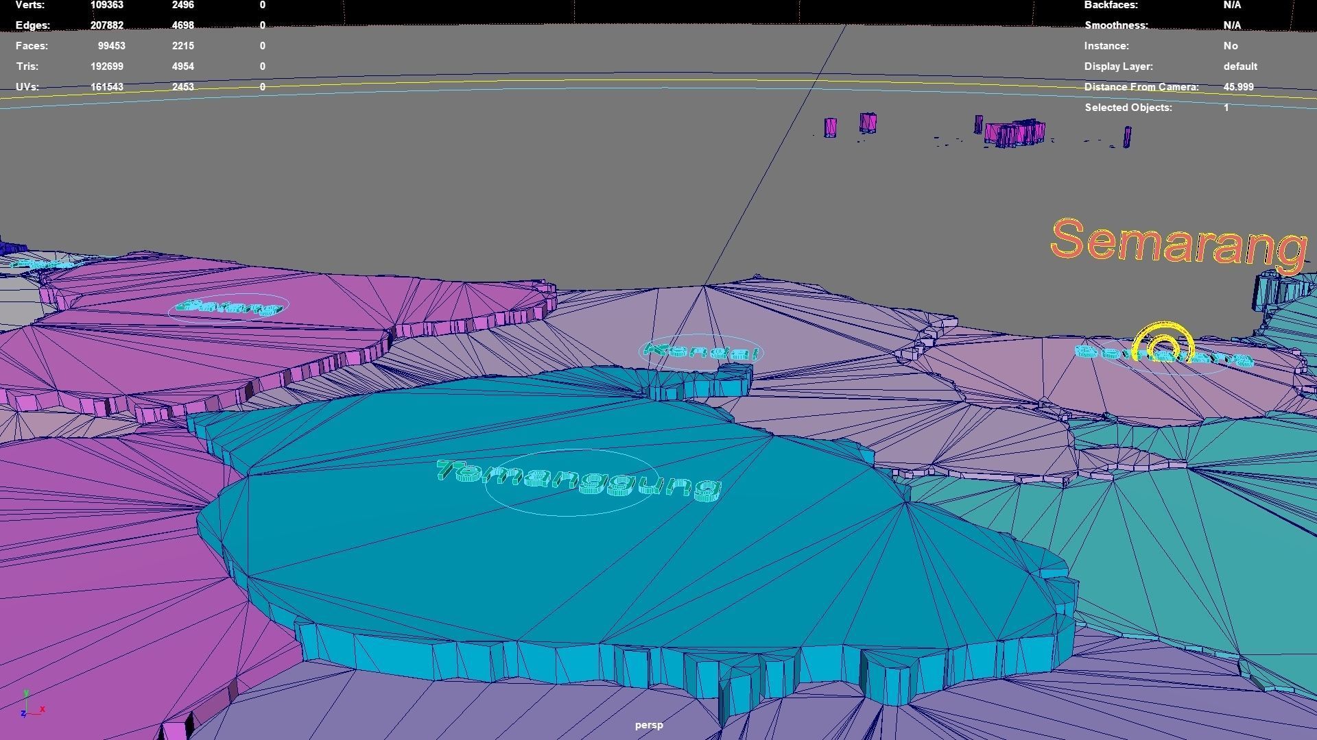 Central Java  Java  Indonesia map region geography political 3D model_6