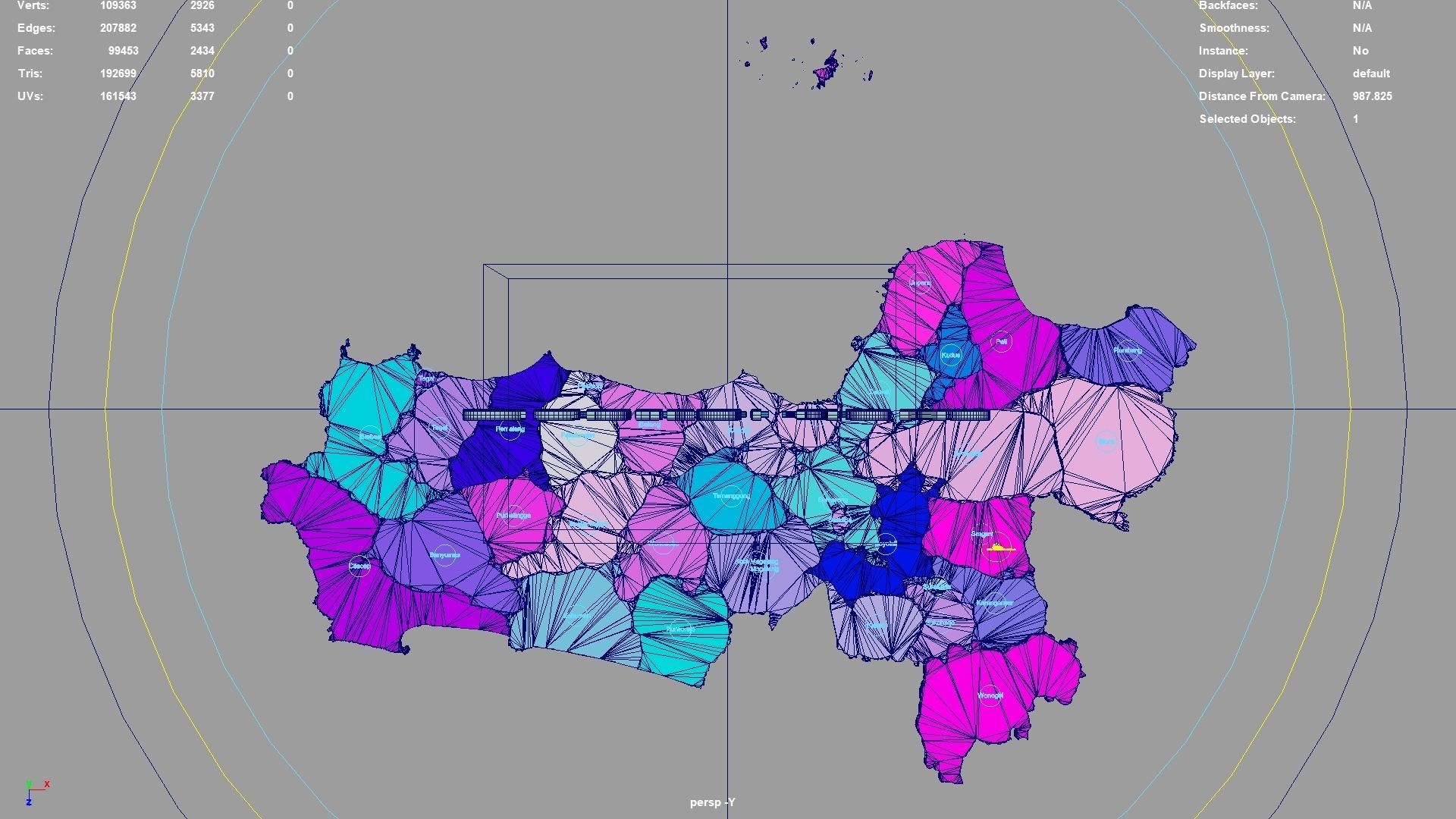 Central Java  Java  Indonesia map region geography political 3D model_4