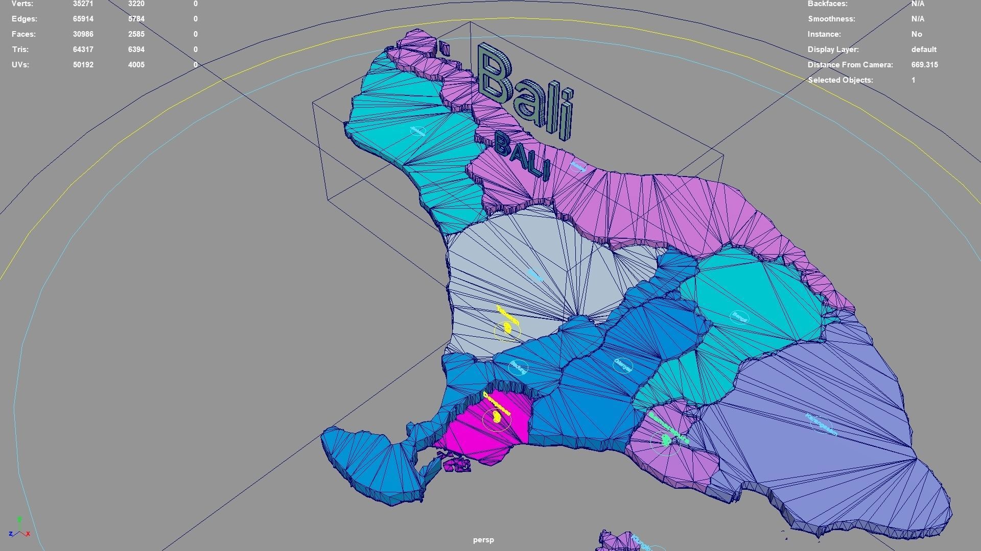 Bali  Lesser Sunda Islands  Indonesia map region geography 3D model_5