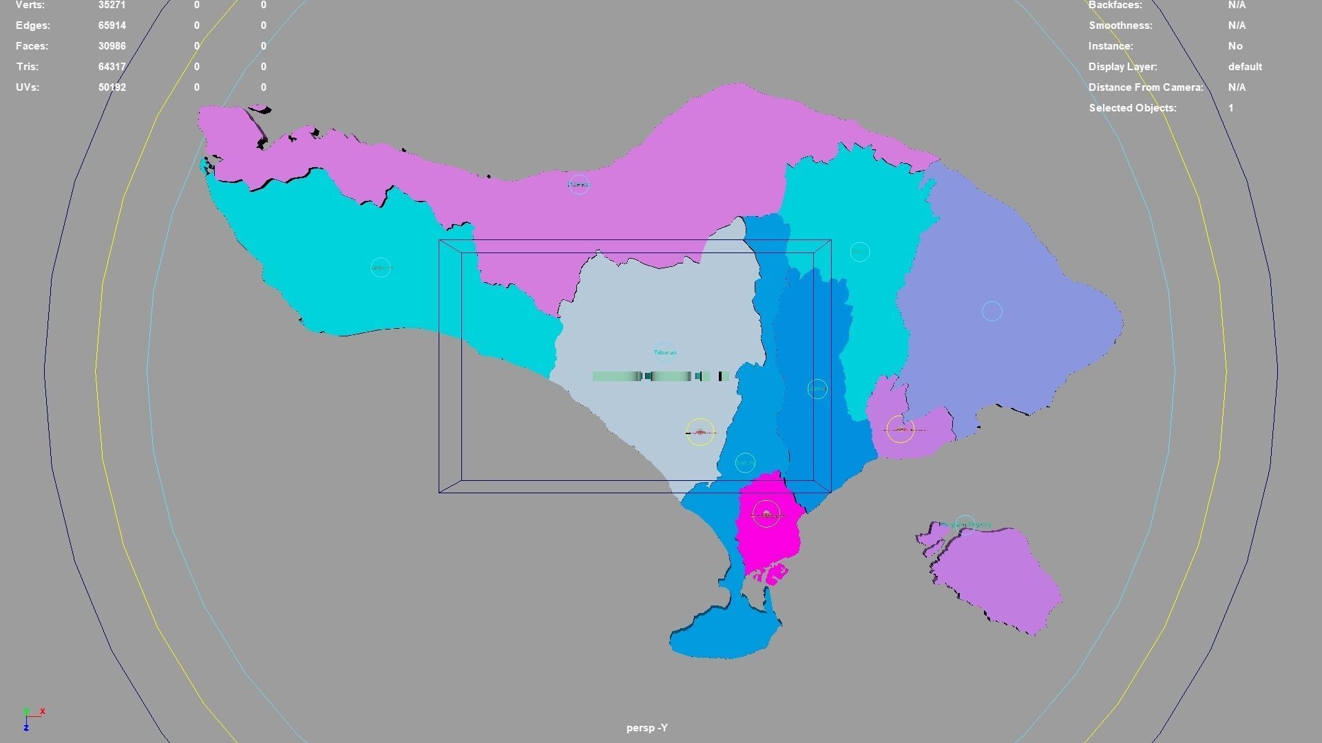 Bali  Lesser Sunda Islands  Indonesia map region geography 3D model_1