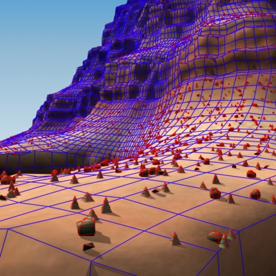 Canyon rock formation in desert 3D model_13