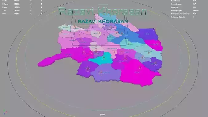 Razavi Khorasan  Iran map region geography political geographic