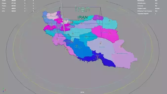 Iran map region geography political geographic administrative