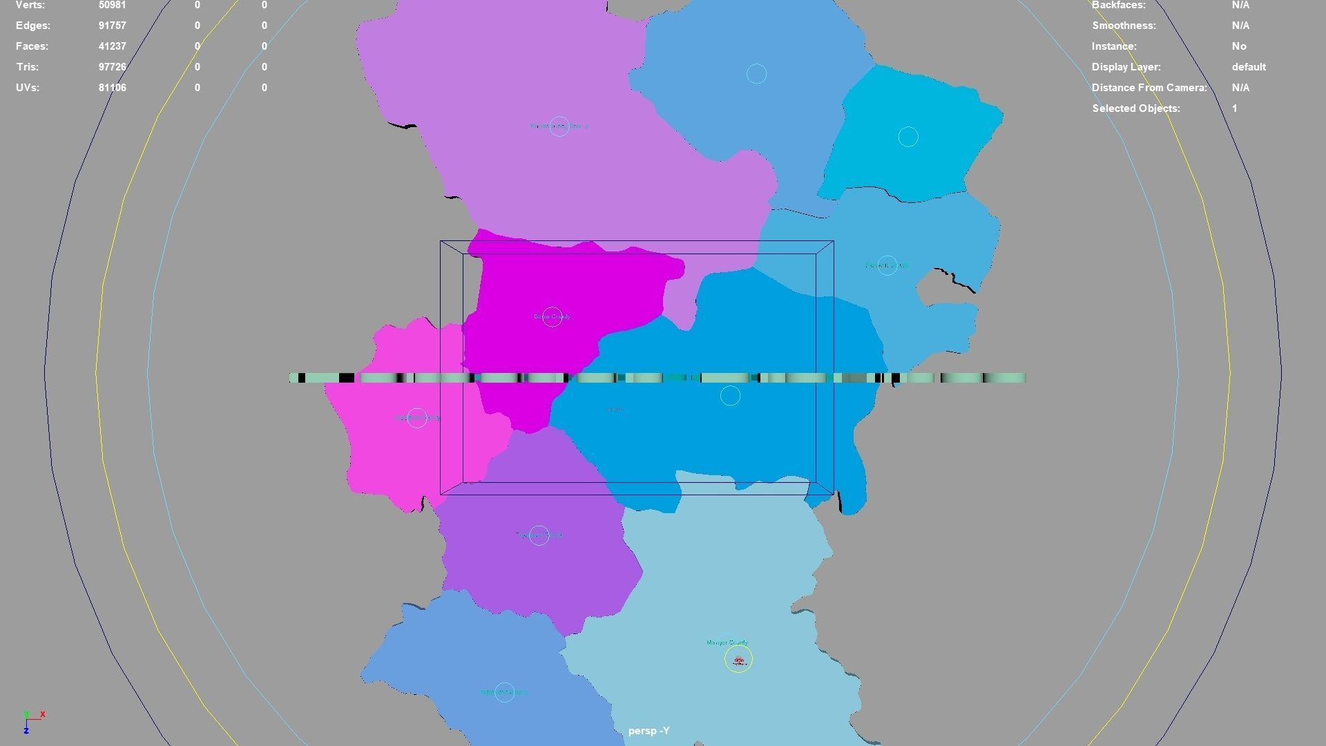 Hamadan Province  Iran map region geography political geographic 3D model_1