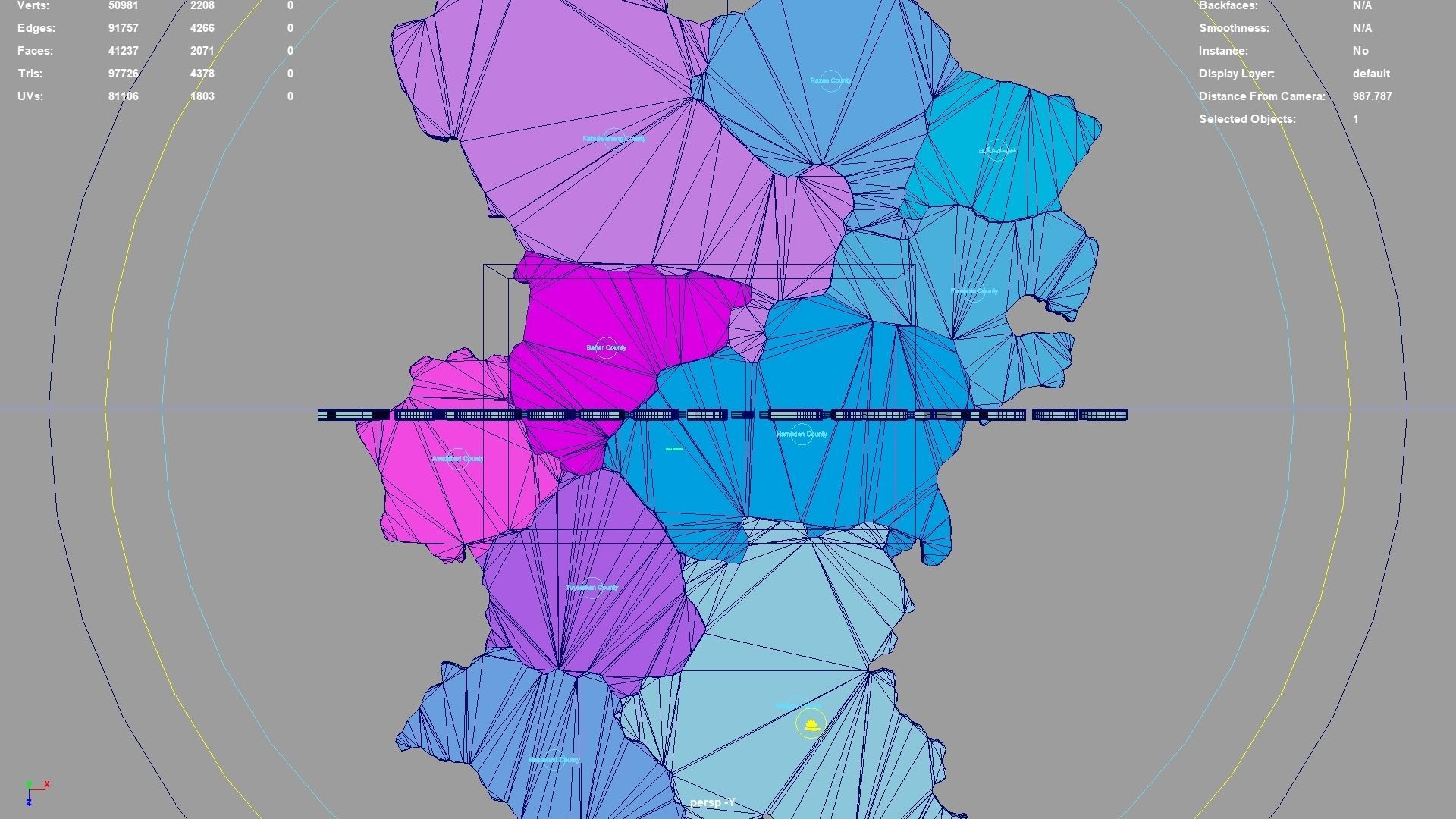 Hamadan Province  Iran map region geography political geographic 3D model_4
