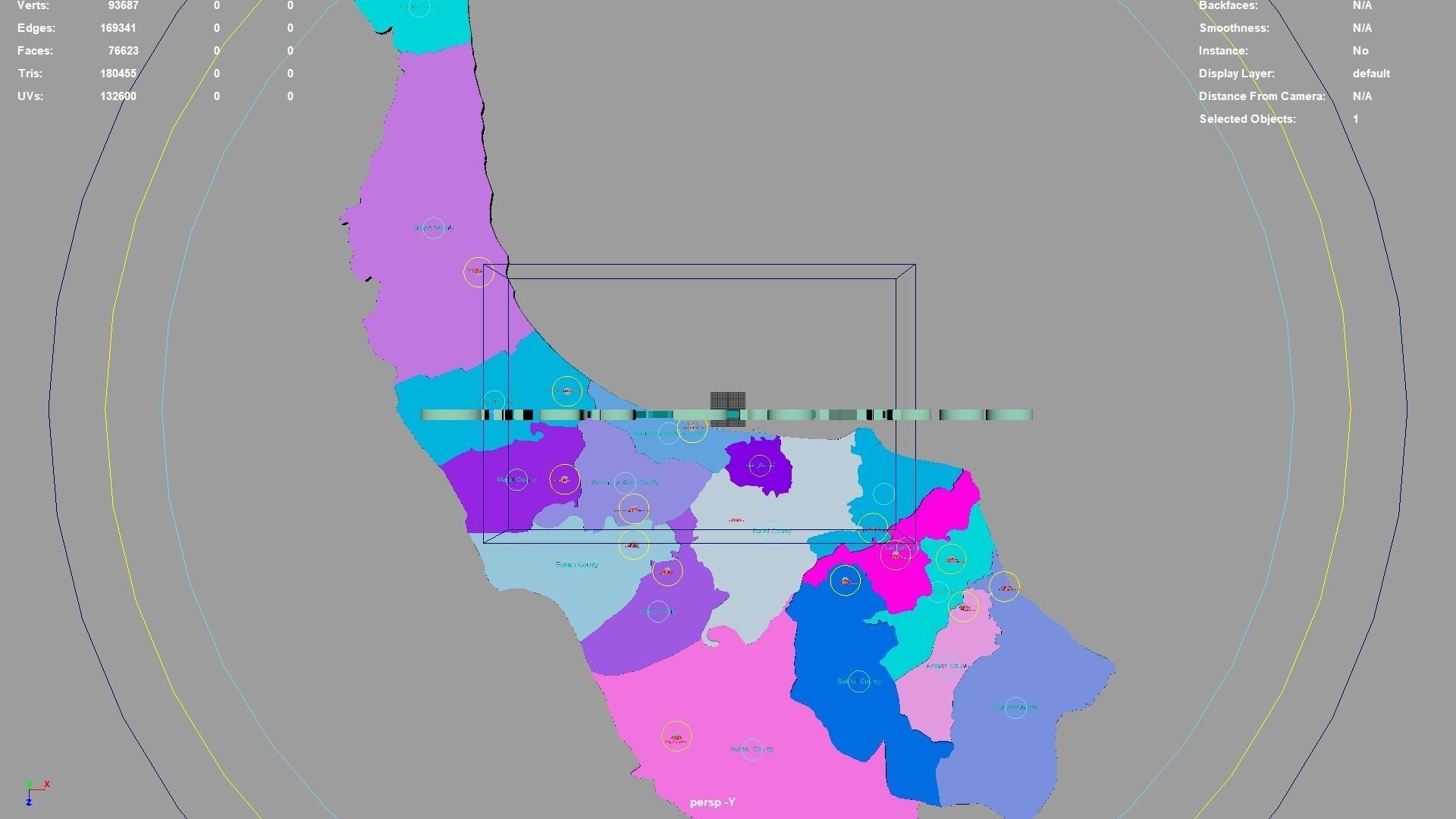 Gilan Province  Iran map region geography political geographic 3D model_1