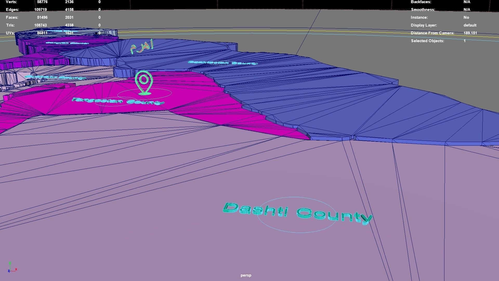 Bushehr Province  Iran map region geography political geographic 3D model_6
